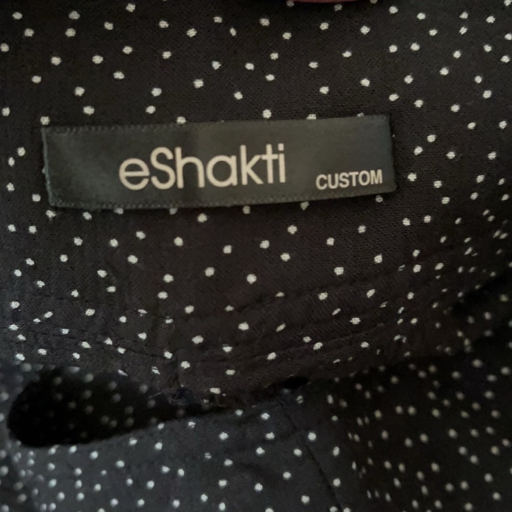 eShakti Custom Black Polka Dot Rayon Wide Leg Palazzo Pants-22 - Picture 2 of 3